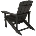 Flash Furniture All-weather Poly Resin Wood Outdoor Adirondack Chair (Set of 4) Slate Gray