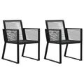 vidaXL 2/4x Garden Chair Black PVC Rattan Outdoor Patio Seating Lounge Chairs