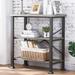 Bookshelf, 3-Tier Vintage Industrial Book Shelf, Rustic Wood and Metal Bookcase and Bookshelves, Free Standing Storage