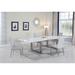 Somette Eliza 5-Piece Dining Set with Gray Chairs