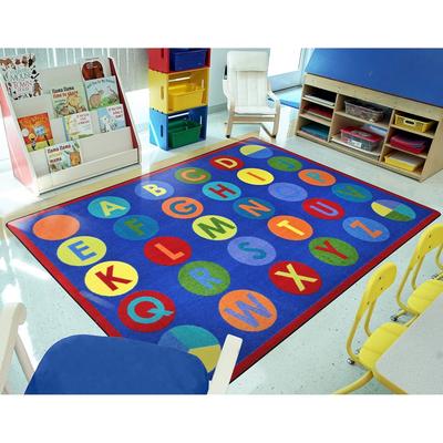 Alpha-Dots Educational Nylon Area Rug