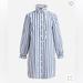 J. Crew Dresses | Cottage Shirtdress In Striped Cotton Poplin | Color: Blue/White | Size: 0