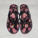 Kate Spade Shoes | Kate Spade Floral Platform Sandals Size 9 | Color: Black/Pink | Size: 9