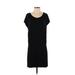 Max Studio Casual Dress - Shift: Black Solid Dresses - Women's Size Small