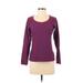 Nike Active T-Shirt: Purple Color Block Activewear - Women's Size Small