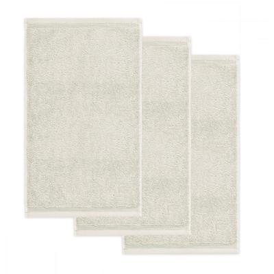 Gästehandtuch MÖVE "Superwuschel", beige (nature), B:30cm L:50cm, Walkfrottee, Baumwolle, Handtücher (Packung), Gästehandtücher Set mit Bordüre, 100% Premium Cotton Baumwolle, weich Image