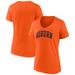 Women's Fanatics Branded Orange Auburn Tigers Basic Arch V-Neck T-Shirt