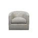 Barrel Chair - Birch Lane™ Midori 33" Wide Tufted Swivel Barrel Chair Wood/Polyester/Fabric in Black/Brown | 32 H x 33 W x 33 D in | Wayfair