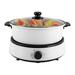 OUKANING Electric Hot Pot w/ Induction Cooker Non Stick/Aluminum in Gray/White | 8.66 H x 12.8 W in | Wayfair WLS29