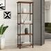 Mercury Row® Zona 74.5" H x 26" W Steel Etagere Bookcase in Brown | 74.5 H x 26 W x 15 D in | Wayfair MROW8968 34487318