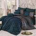 East Urban Home Julie 100% Cotton Duvet Cover Set Cotton in Green/Brown | Full Duvet Cover + 2 Standard Pillowcases | Wayfair