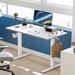 Latitude Run® Jakyb Standing & Height-Adjustable Desks Wood/Metal in White | 47.24 W x 23.62 D in | Wayfair DD5EA4E5B46E450C960A168652A9CA58