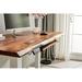 Keelan Scott Adjustable Standing Desk w/ South American Walnut, Live Edge Desk w/ Keyboard Tray Metal in White | 58 W x 28 D in | Wayfair