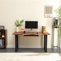 Keelan Scott Live Edge Desk w/ U Shaped Legs & South American Walnut, w/ Keyboard Storage Metal in Gray | 29.5 H x 46 W x 24 D in | Wayfair