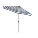 Freeport Park® Khoury 9' Market Umbrella Metal in Blue/White/Navy | 101 H x 108 W x 108 D in | Wayfair 6E736720291140B1A182B4B61CF1E1E8