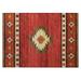 Brown/Red 30 x 20 x 0.19 in Area Rug - The Twillery Co.® Binette Southwestern Machine Woven Indoor/Outdoor Area Rug in Red/White/Brown | Wayfair