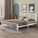 Red Barrel Studio® King Platform Bed Wood in White | 41.3 H x 79.9 W x 80.7 D in | Wayfair 7717BA1D89D047E19723029CD55E6A67