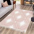 Gray 37 x 24 x 1.18 in Area Rug - Union Rustic Kahil Geometric Machine Woven Polyester Area Rug in Pink Polyester | 37 H x 24 W x 1.18 D in | Wayfair