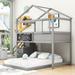 Owasa Twin over Full L-Shaped Bunk Beds w/ Shelves by Harper Orchard in Gray | 84 H x 77 W x 93 D in | Wayfair 8745CFC3FE68415AB41BE4B2FAA357E8