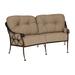 Woodard Derby Crescent Loveseat w/ Cushions Metal in Gray | 37.75 H x 73.75 W x 42.5 D in | Outdoor Furniture | Wayfair 4T0063-72-73M