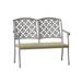 Woodard Casa Aluminum Garden Outdoor Bench Metal in Gray | 36.75 H x 44.5 W x 25.5 D in | Wayfair 3Y0404ST-72-89Y