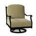 Woodard Casa Swivel Outdoor Rocking Chair, Leather in Black | 35.75 H x 29.5 W x 34 D in | Wayfair 3Y0477-92-24T