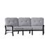 Woodard Fremont Crescent Patio Sofa Metal in Gray/Black | 35 H x 108 W x 48 D in | Wayfair 9U0464-92-20C/082