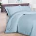 Wrought Studio™ Gosfield 100% Rayon from Bamboo 300 TC Modern & Contemporary 3 Piece Duvet Cover Set Rayon in Blue | King/California King | Wayfair