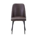 Maddox Mid-Century Modern Faux Leather Upholstered Dining Chair (Set of 2) - Jofran 2271-MADDOXCHDBN