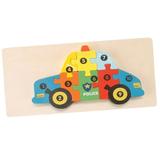 Montessori Toys Kindergarten Preschool Early Learning Puzzles Vehicle Puzzle Toys for Boy and Girl Kids Holiday Gifts Police Car