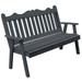 Kunkle Holdings LLC Pine 4 Royal English Garden Bench Charcoal Stain