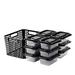 [BLKP] Made in Japan Storage Container Limited Black M Size 12 Pieces Rectangular with Storage Case BLKP Black AZ-5047