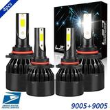 Obndvu for Hyundai Sonata 2016-2019 LED Headlight Bulb 9005 High Low Beam 6000K White 4pcs