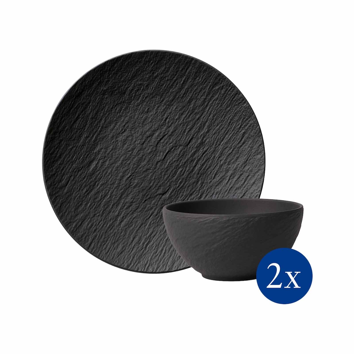 Villeroy & Boch Manufacture Rock Frühstück Set 4-teilig schwarz Image