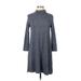 American Eagle Outfitters Casual Dress - Sweater Dress: Blue Marled Dresses - Women's Size Medium