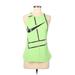 Nike Active Tank Top: Green Color Block Activewear - Women's Size Medium