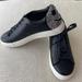 Anthropologie Shoes | Anthropologie Bnwt Lola Cruz Black Leather Winky Face Sneaker Fun Size 5 | Color: Black/Silver | Size: 5