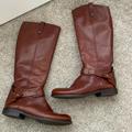 Tory Burch Shoes | Mint Condition Brown Leather Tory Burch Knee High Riding Boots, 8.5 | Color: Brown | Size: 8.5