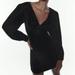 Zara Dresses | Black Velvet Long Sleeve V Neck Dress | Color: Black | Size: Xs