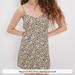 American Eagle Outfitters Dresses | American Eagle Ae Floral Button-Front V-Neck Mini Dress | Color: Black/White | Size: S