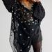 Free People Dresses | Free People You're Star Tunic Sheer Sequin Black Dress Xs | Color: Black | Size: Xs