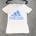 Adidas Shirts & Tops | Adidas Amplifier Tee Short Sleeve In White And Blue Size Xs Tp | Color: Blue/White | Size: Xsb