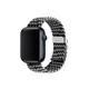 Ted Baker Black & Cream Elastic Strap for Apple Watch® (Model: BKS42S326B0), Black/Cream