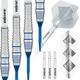 Unicorn Swytch Dartpfeile mit Stahlspitze, Blau Steeltip Darts, Silber, 24 g