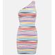 Missoni Mare Striped one-shoulder knit minidress