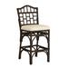 Braxton Culler Chippendale 30" Bar Stool Upholstered/Wicker/Rattan in Brown | 46 H x 20 W x 24 D in | Wayfair 970-003/0121-93/COFFEE