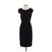 Calvin Klein Casual Dress - Sheath Scoop Neck Short sleeves: Black Print Dresses - Women's Size 2