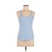 Reebok Active Tank Top: Blue Activewear - Women's Size Small