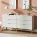 Willa Arlo™ Interiors Lydon 6 - Drawer Accent Chest Set of 2 Wood/Metal in White | 32 H x 31 W x 15.6 D in | Wayfair