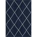 Blue/Navy Rectangle 4'1" x 6'1" Indoor Area Rug - Union Rustic Joanell Geometric Hand-Made Braided Jute Navy Blue Area Rug Jute & Sisal | Wayfair